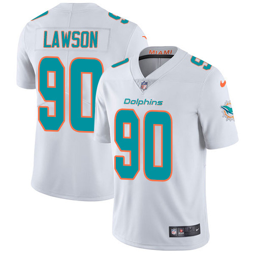 Men's Miami Dolphins #90 Shaq Lawson White Vapor Limited Stitched NFL Jersey